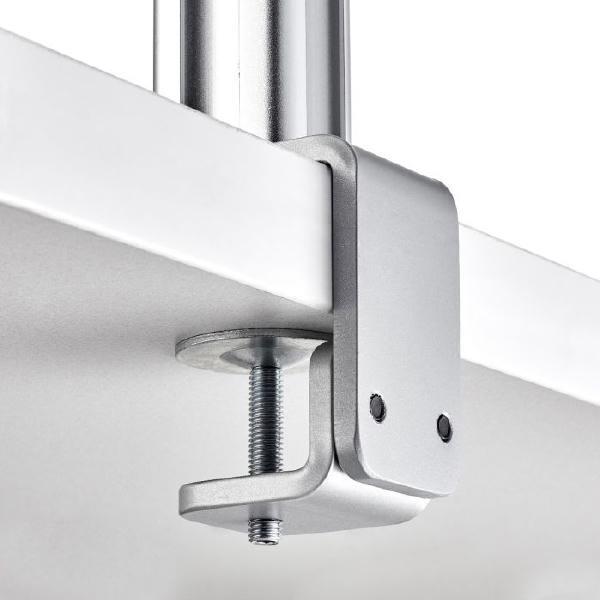 Atdec AWMS-1340 Arm + 400mm Post, F Clamp, Silver, 12kg Flat/10kg Curved Screens