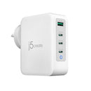 J5create JUP43130 130W GaN USB-C 4-Port Charger (3x USB-C PD, 1x USB-A)