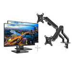 Philips 24" Business Dual Docking Kit – 242B1, 243B1 & Dual Gas Arms Bundle
