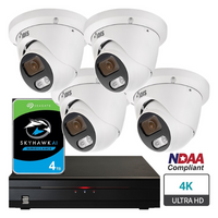 IDIS 8CH NVR with 4TB HDD + 4x 5MP 2.8mm Turret Cameras Kit