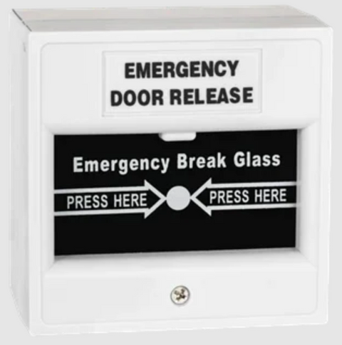 SECOR BREAK GLASS EMERGENCY DOOR RELEASE WHITE
