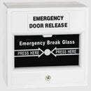 SECOR BREAK GLASS EMERGENCY DOOR RELEASE WHITE