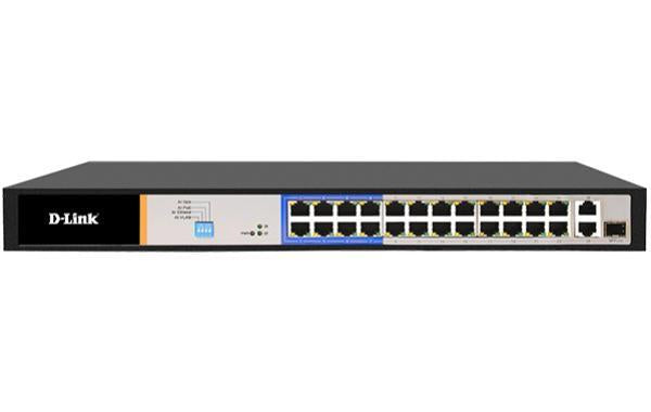D-Link 26-Port Unmanaged Long Range PoE Switch with 24 PoE
