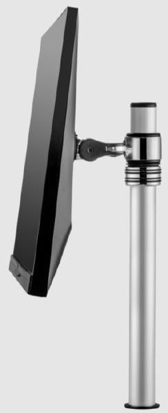 Atdec Single Monitor Short Arm Mount – Post Mount, 8kg Max Load