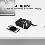 Shintaro 200W 10-Port GaN USB-C Charger, Fast Charging