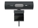 Logitech Brio 505 Webcam 1080p, Auto Framing, Dual Mic, Privacy Shutter