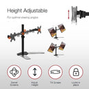 Shintaro Dual Monitor Mount, 10"-27", Articulated, 9kg Max Load