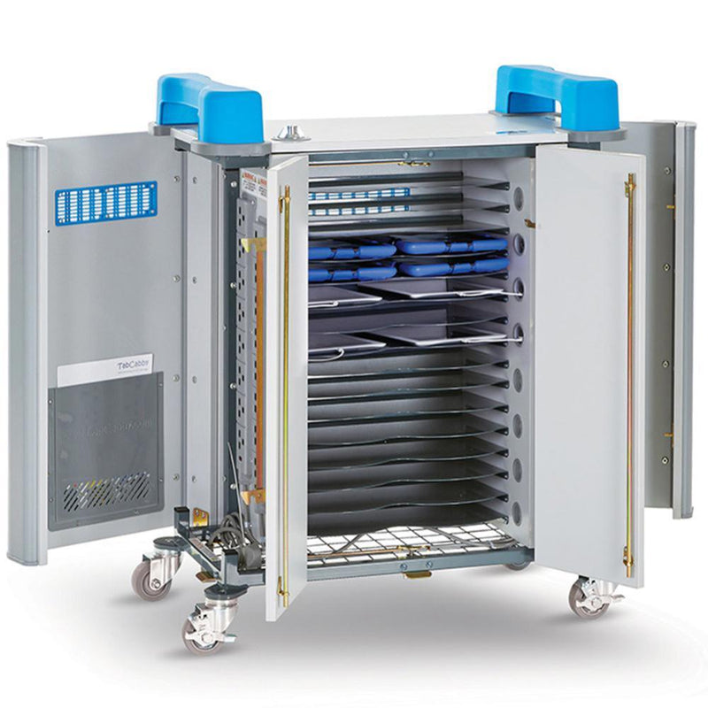 LapCabby 32 Horizontal Compact | 32-Device Mobile AC Charging Trolley up to 11"