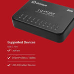 Shintaro 200W 10-Port GaN USB-C Charger, Fast Charging