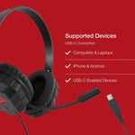 Shintaro Rugged Kids Headset with Mic - USB-C, 40mm