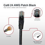 Shintaro Cat6 24 AWG Patch Black 1m
