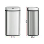 Devanti Sensor Bin 60L Motion Rubbish Stainless Trash Can Automatic Touch Free