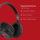 Shintaro Rugged Kids USB-C Headphones, 40mm Drivers, Volume Cap