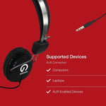 Shintaro Stereo Headset with Noise-Cancelling Mic, 3.5mm Jack & Volume Control