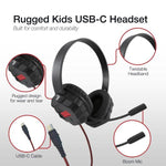 Shintaro Rugged Kids Headset with Mic - USB-C, 40mm
