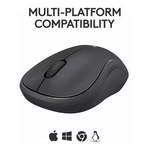 Logitech M240 Business Silent Mouse, Bluetooth/LogiBolt, Ambidextrous, Graphite,