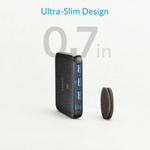 ANKER POWERPORT ATOM III 4 PORT 65WATT - BLACK FABRIC