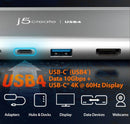 J5create JCD401 USB4 Dual Display 4K Multi-Port Docking Hub