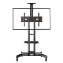 Height Adjustable Mobile TV Cart. Max Load 45kg. VESA up to 600x400