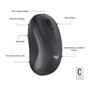 Logitech M240 Business Silent Mouse, Bluetooth/LogiBolt, Ambidextrous, Graphite,