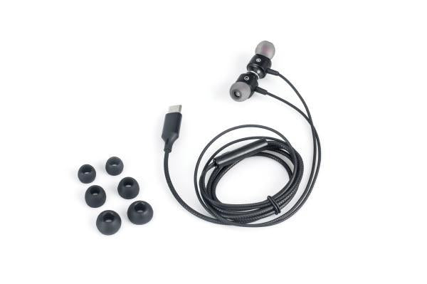 Shintaro USB-C Earphones w/ Mic, Magnetic Tips, Tangle-Free, Volume Control