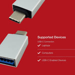 Shintaro USB-C Male to USB-A Female