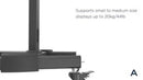 Atdec AD-TVC-20 Height Adjustable Mobile TV Cart. Lightweight Displays