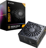 EVGA 550 GT, 80 Plus Gold 550W, Fully Modular, Auto Eco Model, 1x EPS, 2x PCI-E, 6x SATA, 3x Molex
