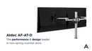 Atdec Dual Monitor Swing Arms Mount on Post. Up to 32", Max load: 8kg
