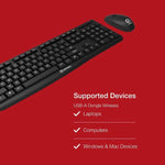 Shintaro Wireless Keyboard & Mouse Combo - Compact, Spill-Resistant, 10m Range