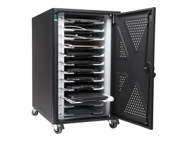 Kensington 12-Bay Charging Cabinet for Laptops up to 14", 90W AC Power