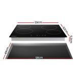 Devanti 60cm Electric Ceramic Cooktop | 4 Burner | Touch Control | 5200W