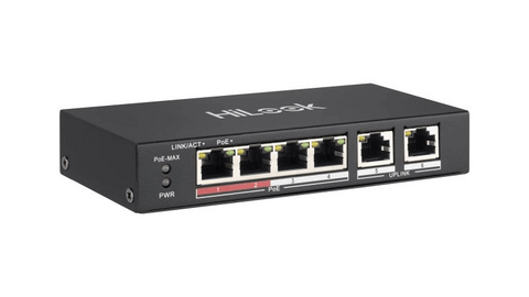 HIKVISION HILOOK TRANSMISSION NS-0106P-35 SWITCH 4 PORT POE,2XUPLINKS