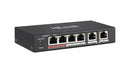 HIKVISION HILOOK TRANSMISSION NS-0106P-35 SWITCH 4 PORT POE,2XUPLINKS