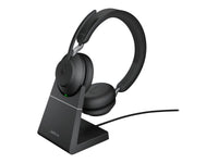 Jabra Evolve2 65 MS Wireless Headset – USB-C, Stereo, Charging Stand