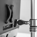 ATDEC Single Monitor Swing Arm Mount on Post. Max Load: 8Kg. VESA up to 100X100.