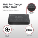 Shintaro 200W 10-Port GaN USB-C Charger, Fast Charging