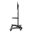 Height Adjustable Mobile TV Cart. Max Load 45kg. VESA up to 600x400