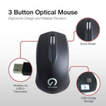 Shintaro Wireless RF Mouse 1600 DPI USB 2.0 - Ergonomic Optical