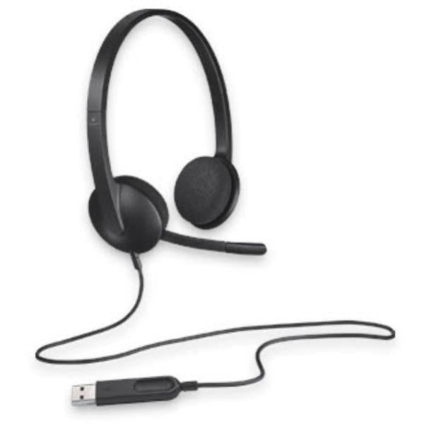 Logitech Wired USB Headset H340, Black, Noise Cancelling MIC, 1.8m Cable