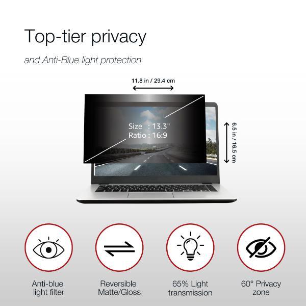 Shintaro 13.3" Privacy Screen Filter for Laptop, Anti-glare & Blue Light Filter