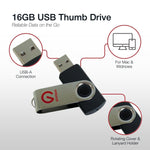 Shintaro 16GB USB-A 3.2 Gen 1 Rotary Pocket Disk