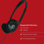 Shintaro Lightweight Headphones w/ Volume Control, 3.5mm Jack, 2.5m Cord