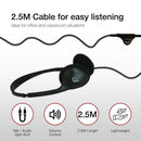 Shintaro Lightweight Headset w/ Mic, Volume Control, 3.5mm Jack, VoIP/Hands-Free