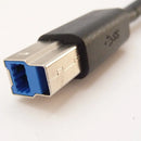 Lot of 5 Genuine Dell 1.8m USB 3.0 Type A to B Monitor Cables - Black