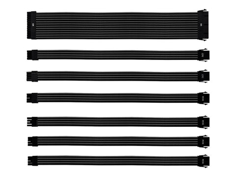Cooler Master 30cm Black Sleeved Extension Cable Kit, PVC, 16AWG