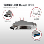 Shintaro 128GB USB-A & USB-C 3.2 Gen1 Mini Dual Port Rotary Pocket Disk