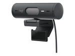 Logitech Brio 505 Webcam 1080p, Auto Framing, Dual Mic, Privacy Shutter