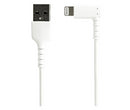 StarTech 2M USB-A To Lightning Charge/Sync Cable Right Angled MFi-Certified WHT