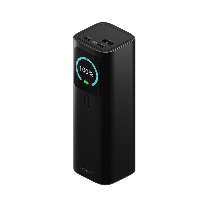 Cygnett Voyager HighPWR PD 3.1 148W 27000 (27K) Laptop Power Bank with Case - Black